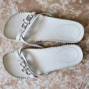 Lyse White Sandal - Size 38 (US 8)